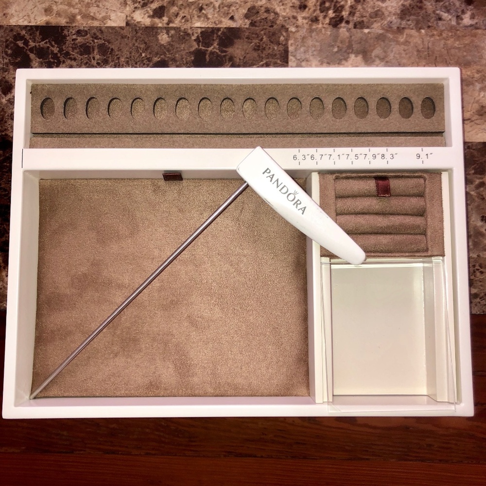 Pandora RARE Wooden Play Tray with Flag Stick